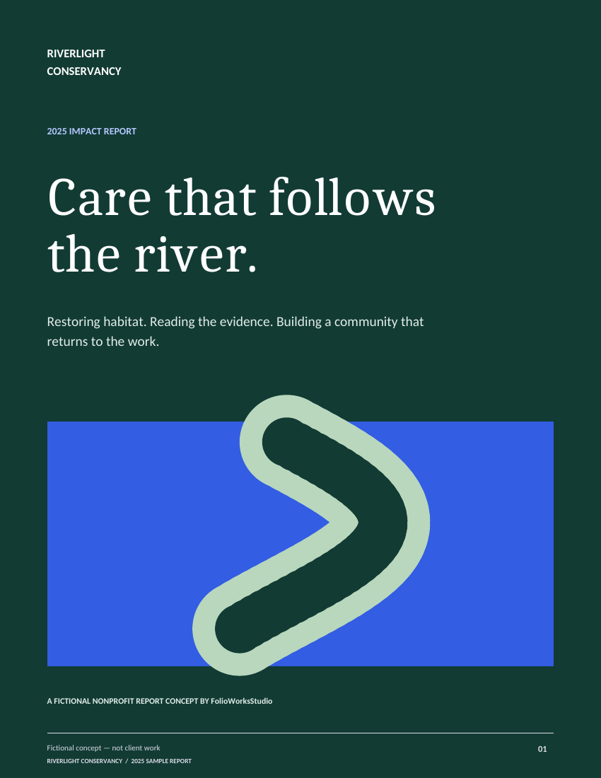 Riverlight Conservancy fictional report cover
